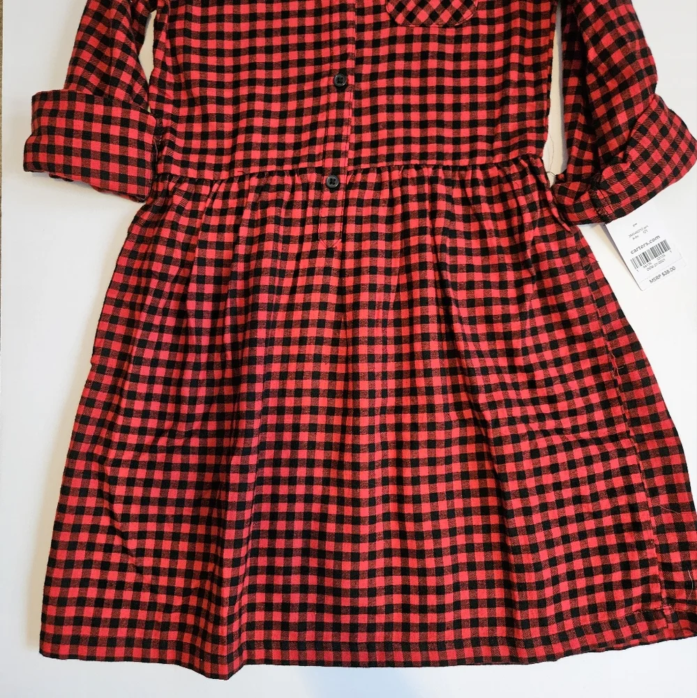 Red Gingham Girls dress Size 6